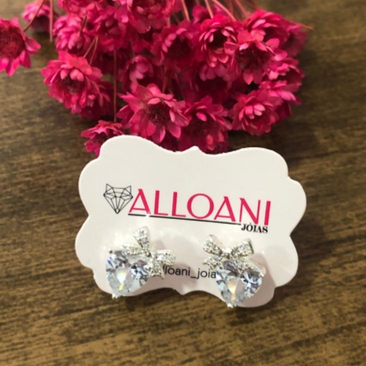 Brinco Coração com Laço