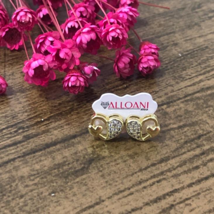 Brinco Coração Cravejado