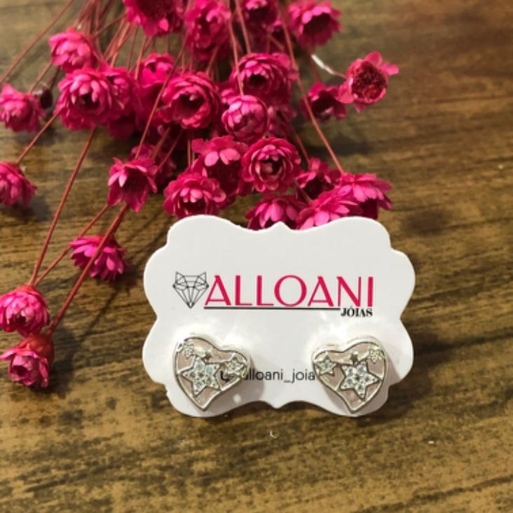 Brinco Coração Cravejado