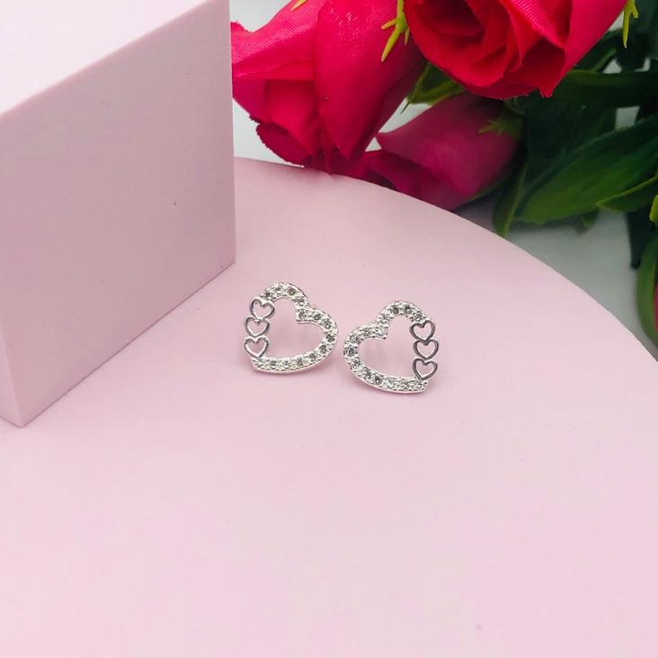 Brinco Coração Cravejado