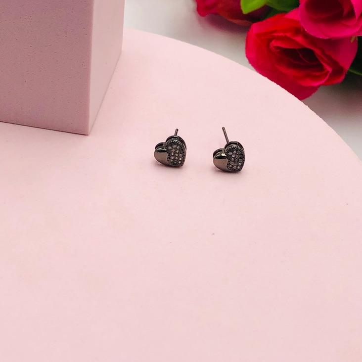 Brinco Coração Cravejado