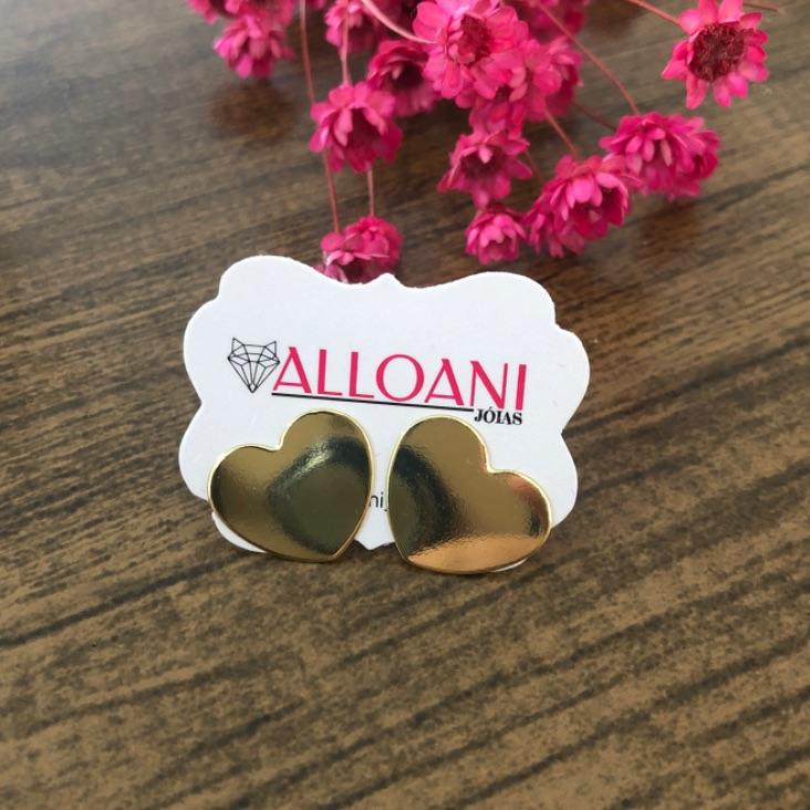 Brinco coração liso