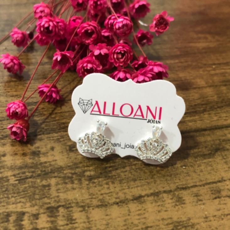 Brinco Coroa Cravejado