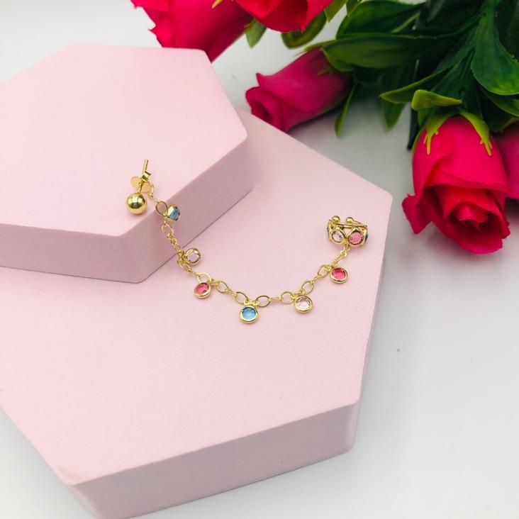 Brinco Corrente Colorida