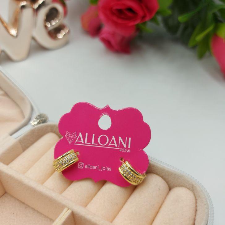 Brinco de Argola Cravejada