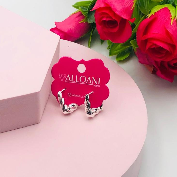 Brinco de Argola Retângulo Torcida