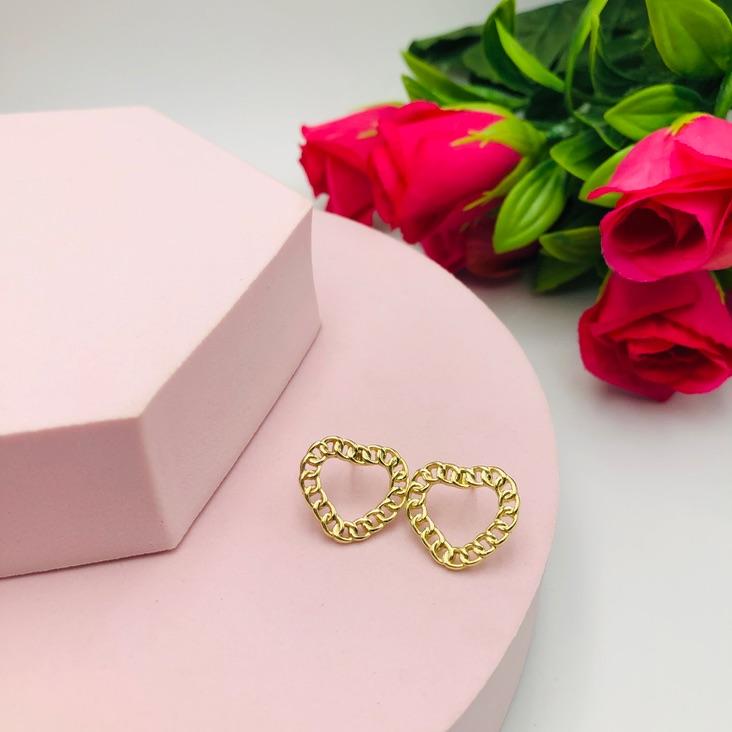 Brinco de Coração de Corrente