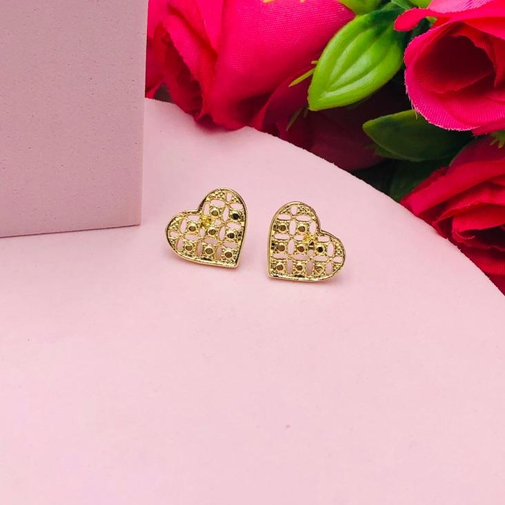 Brinco de Coração Trabalhado