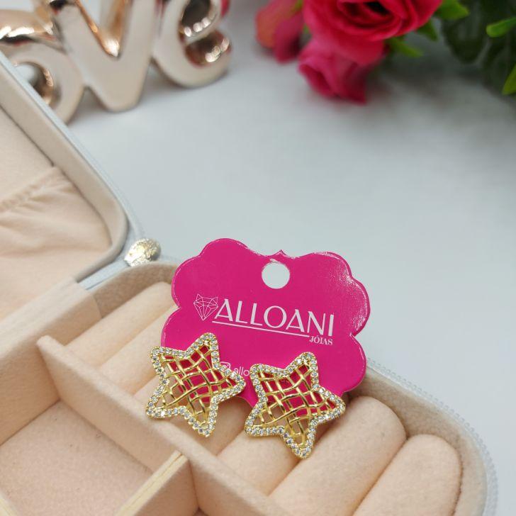 Brinco de Estrela Cravejado em Volta