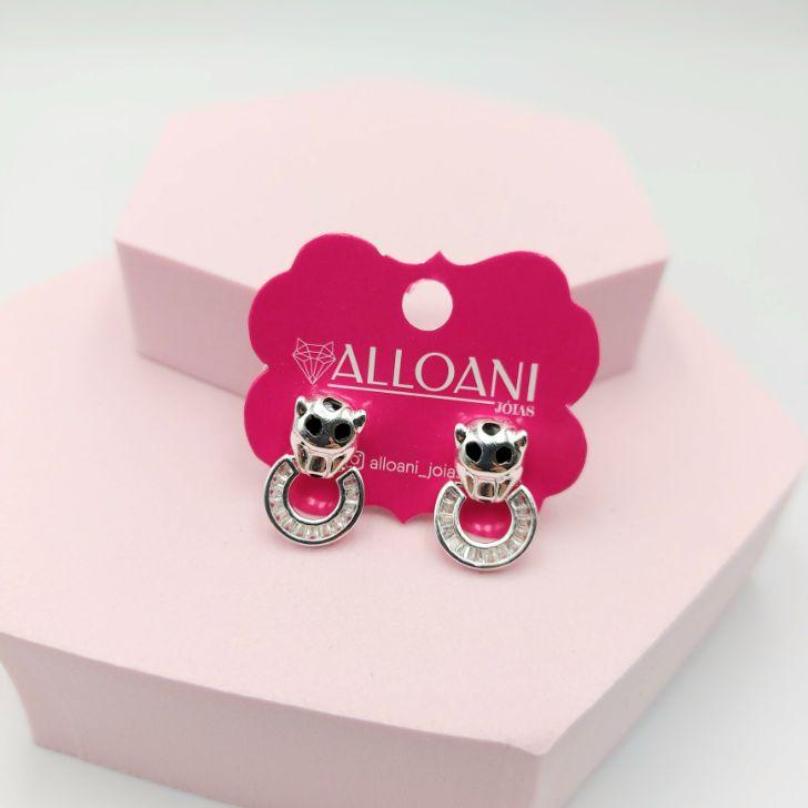 Brinco de Onça com Zirconias