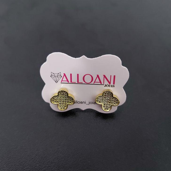 Brinco de Trevo Cravejado