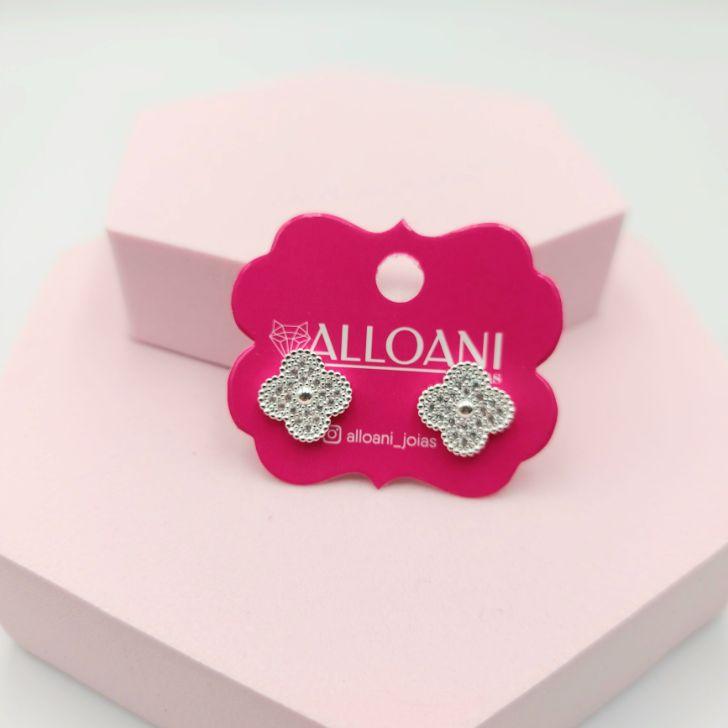 Brinco de Trevo Cravejado M