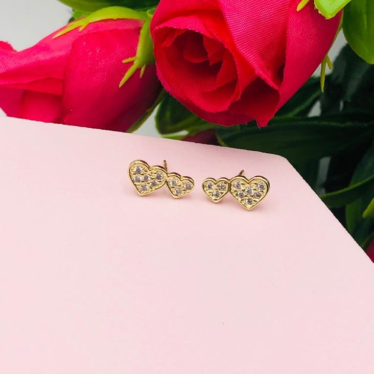 Brinco Dois Corações