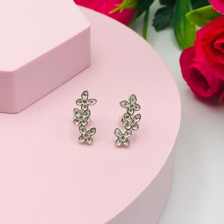 Brinco Ear Cuff Borboleta Cravejado