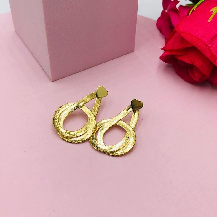 Brinco Fita Coração