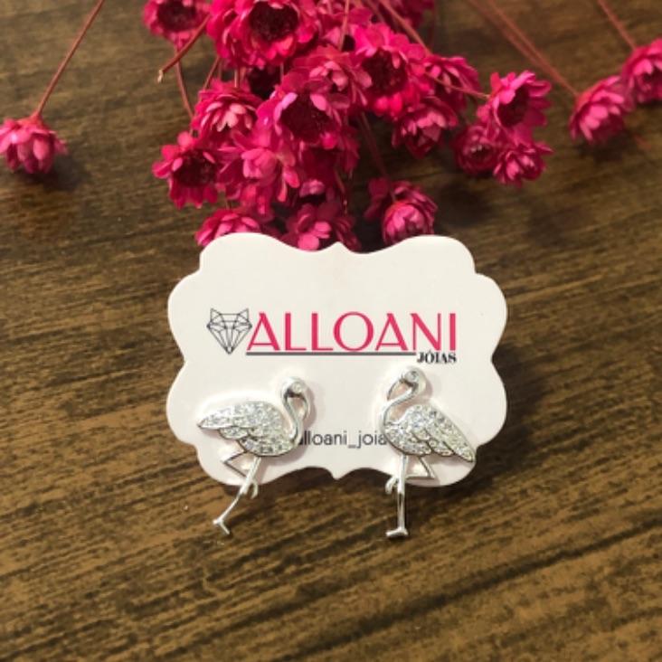 Brinco Flamingo Cravejado