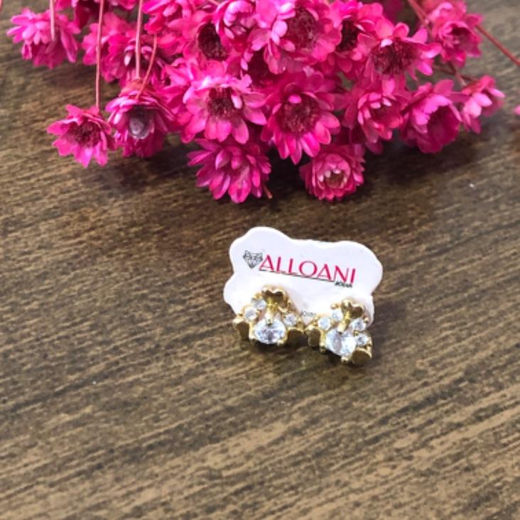 Brinco Flor Cravejado