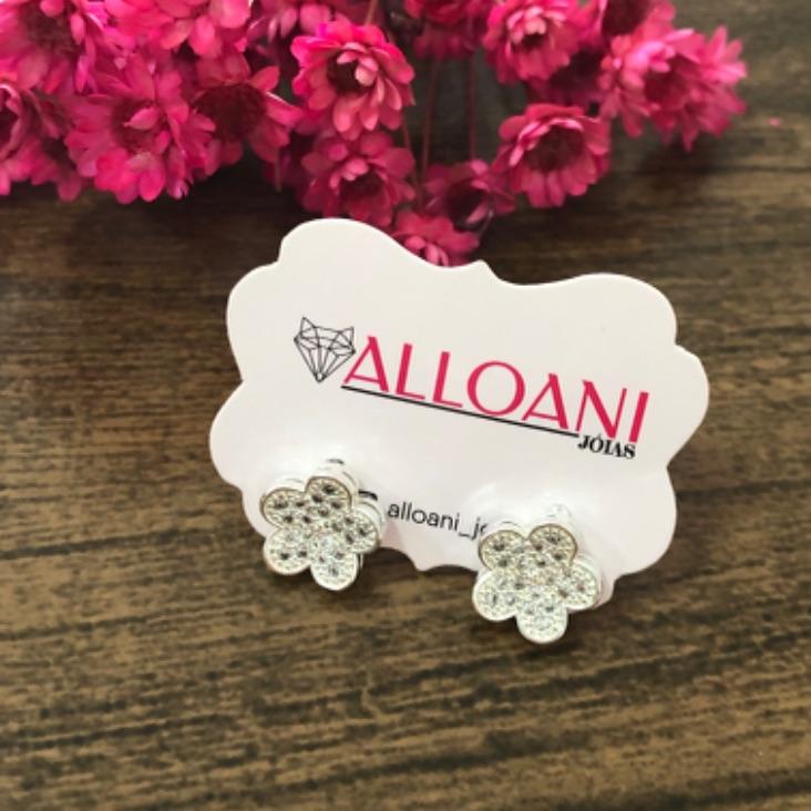 Brinco Flor Cravejado