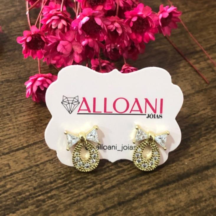 Brinco Gota com Laço