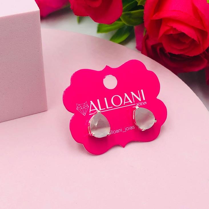 Brinco Gota com Pedra