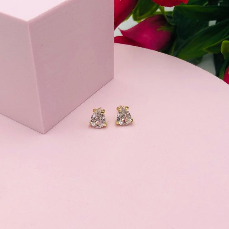 Brinco gota com Zirconia