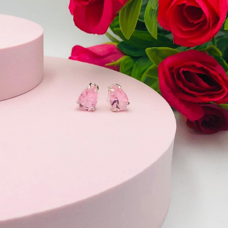 Brinco Gota Rosa