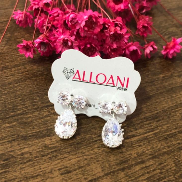 Brinco Laço Com Pedras