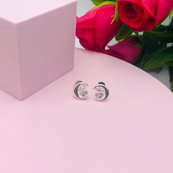 Brinco Lua e Coração