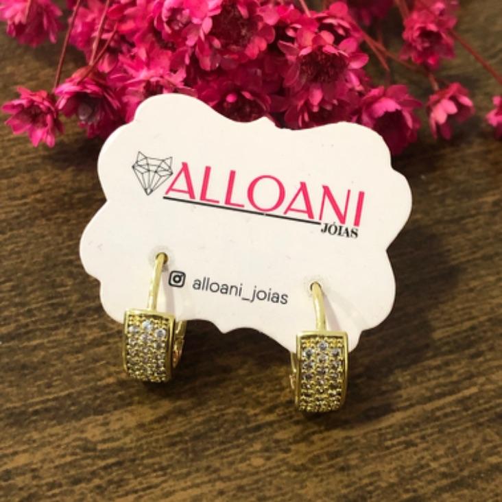 Brinco Argolinha Cravejado