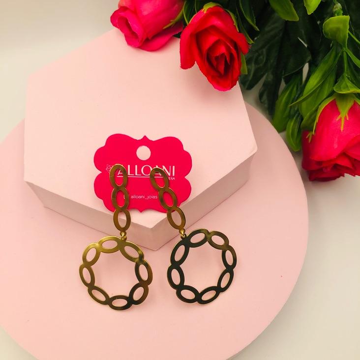 Brinco Pendurado Geométrico