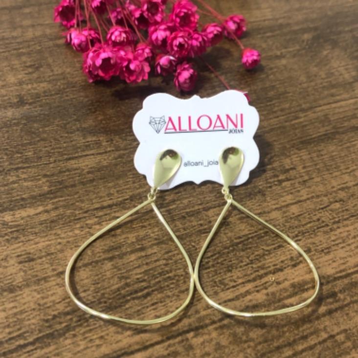 Brinco Pendurado Oval