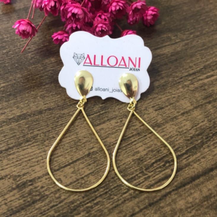 Brinco Pendurado Oval