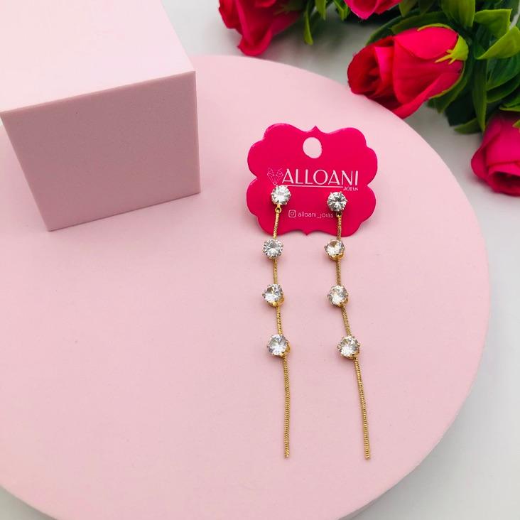 Brinco Pendurado Ponto de Luz