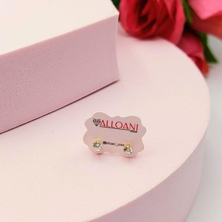 Brinco Ponto de Luz Cristal Pequeno