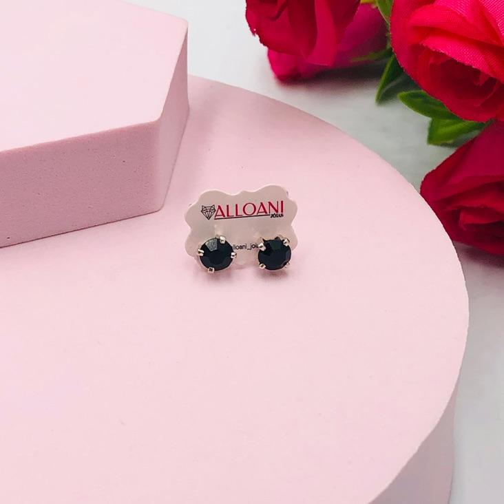 Brinco Ponto de Luz Preto