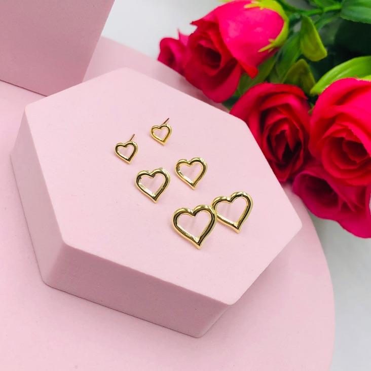 Brinco Trio Coração