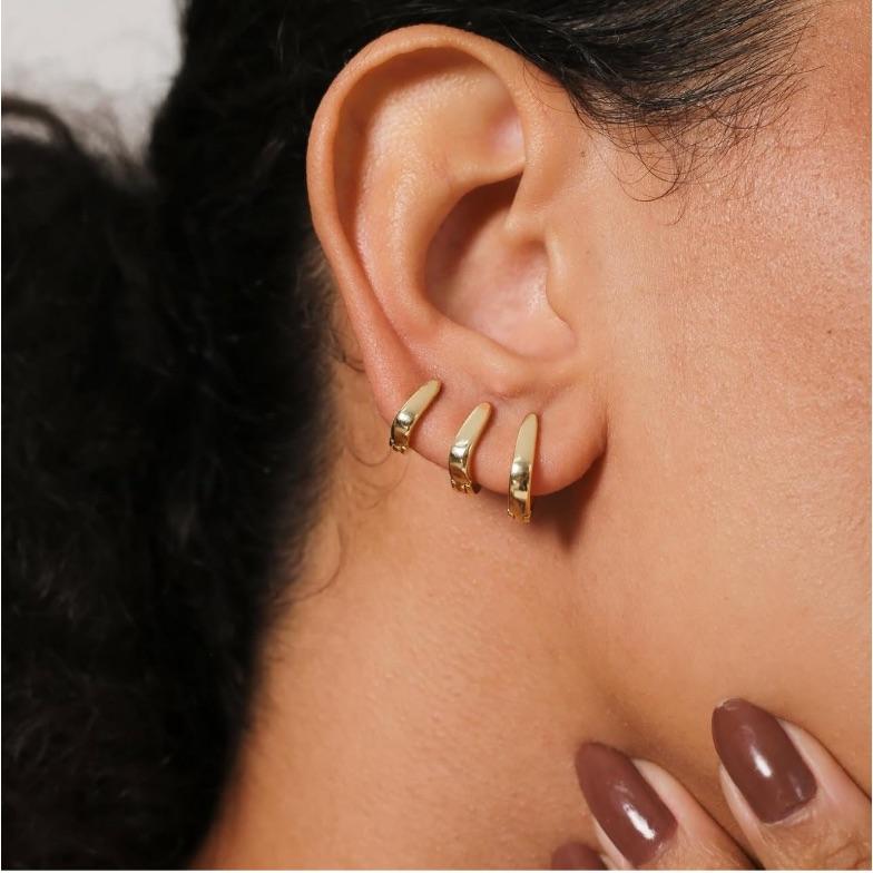 Brinco trio de argolinha lisa