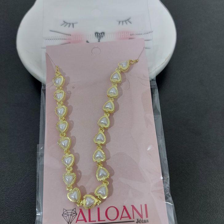 Chocker de Coração de Pérolas