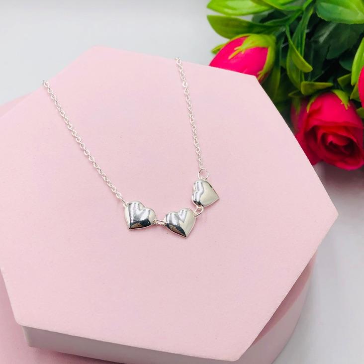 Colar cadeadinho 3 Corações