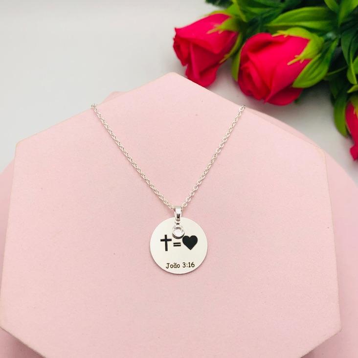 Colar Cadeadinho Mandala João 3:16