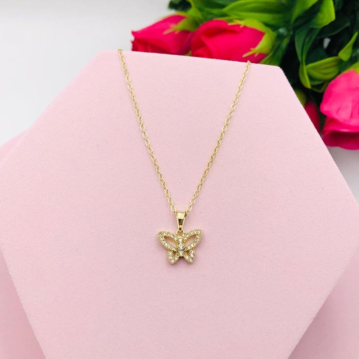 Colar Cadeado Borboleta