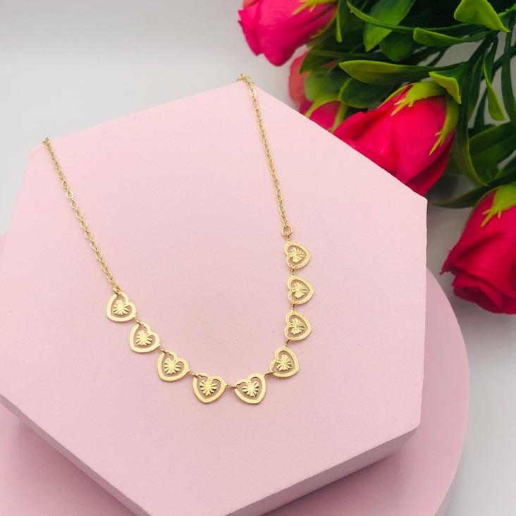 Colar Chocker Corações