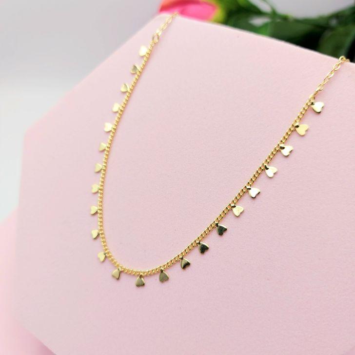 Colar Choker Corações