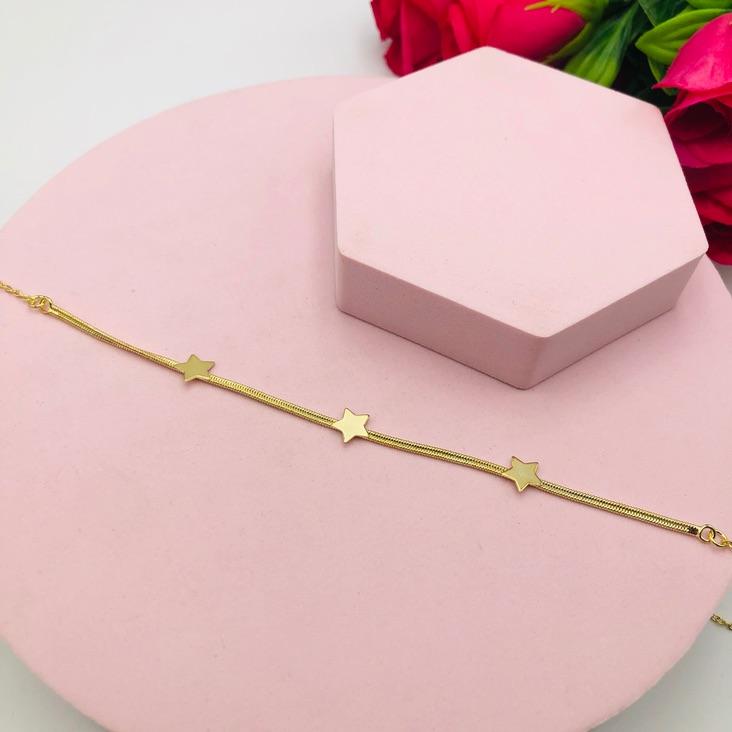 Colar Choker Malha e Estrelas