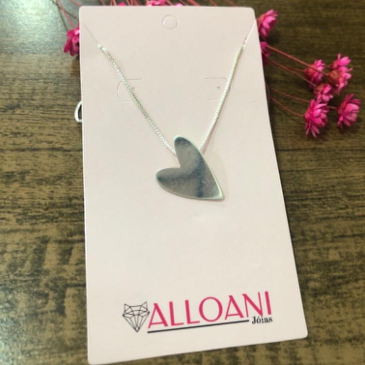 Colar com pingente coração