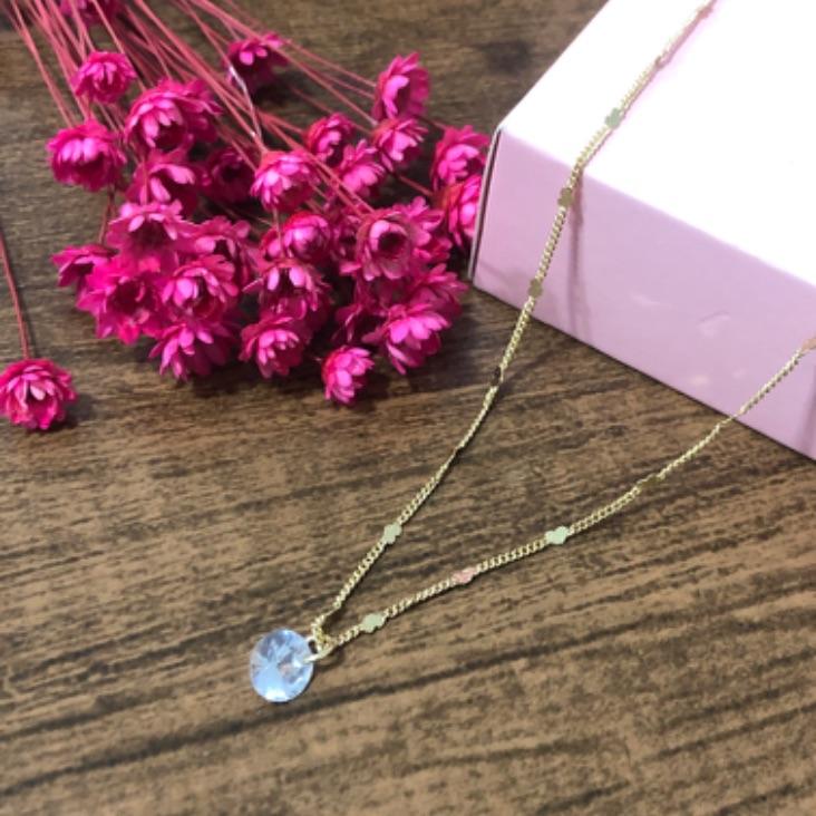 Colar Coração com Ponto de Luz