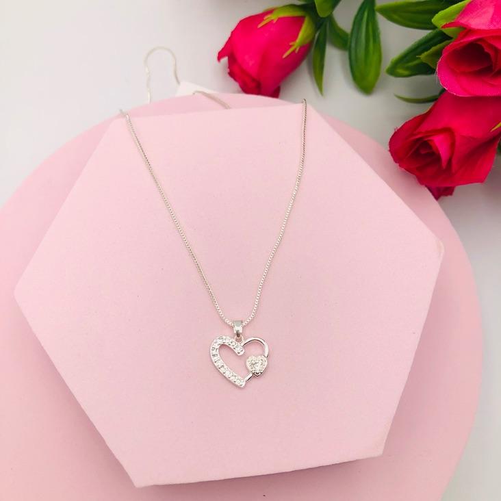 Colar Coração Cravejado