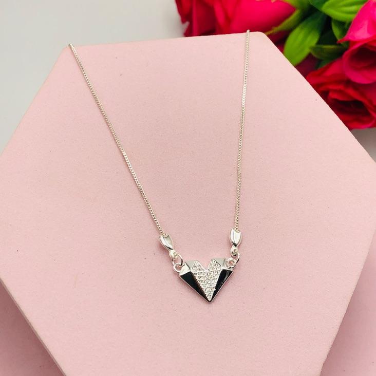 Colar Coração Cravejado