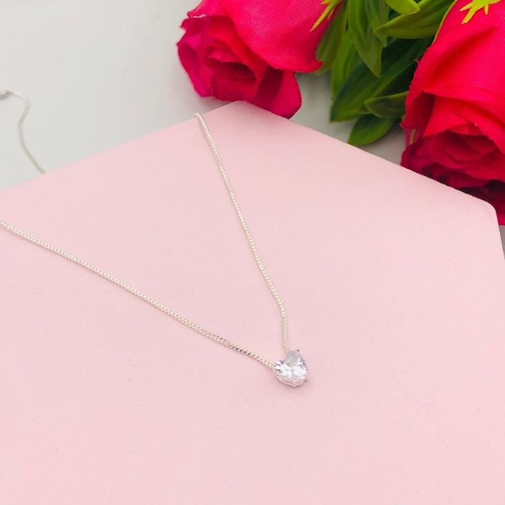 Colar Coração Ponto de Luz