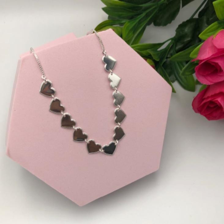 Colar Corações Lisos